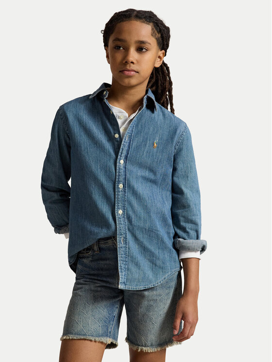 Polo Ralph Lauren Koszula jeansowa 323713843001 Niebieski Regular Fit