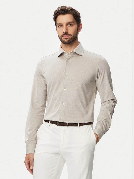 JOOP! Koszula Jsh-275Phil-Jk 30103980 Beżowy jasny Regular Fit