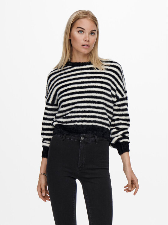 ONLY Sweter 15235973 Écru Regular Fit