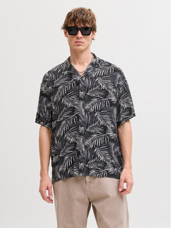 Jack & Jones Koszula Jeff 12288854 Czarny Relaxed Fit