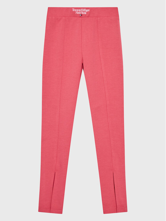 Tommy Hilfiger Legginsy Graphic KG0KG07062 M Różowy Slim Fit