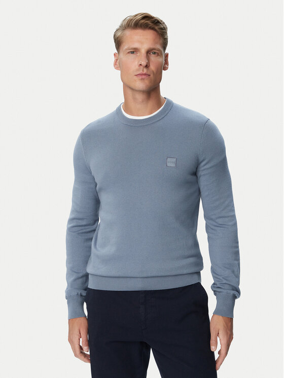 BOSS Sweter Kanovano 50527583 Niebieski Regular Fit