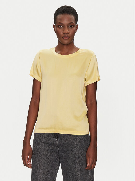 ViCOLO Bluzka TD0007 Żółty Relaxed Fit