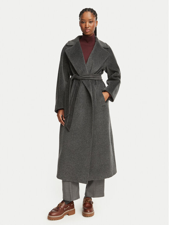 Weekend Max Mara Płaszcz wełniany Tempera 2625016072 Szary Regular Fit