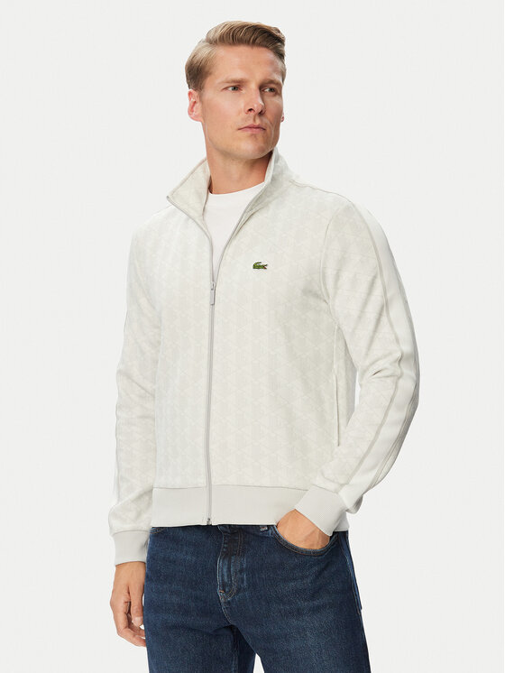 Lacoste Bluza SH1368 Kremowy Regular Fit