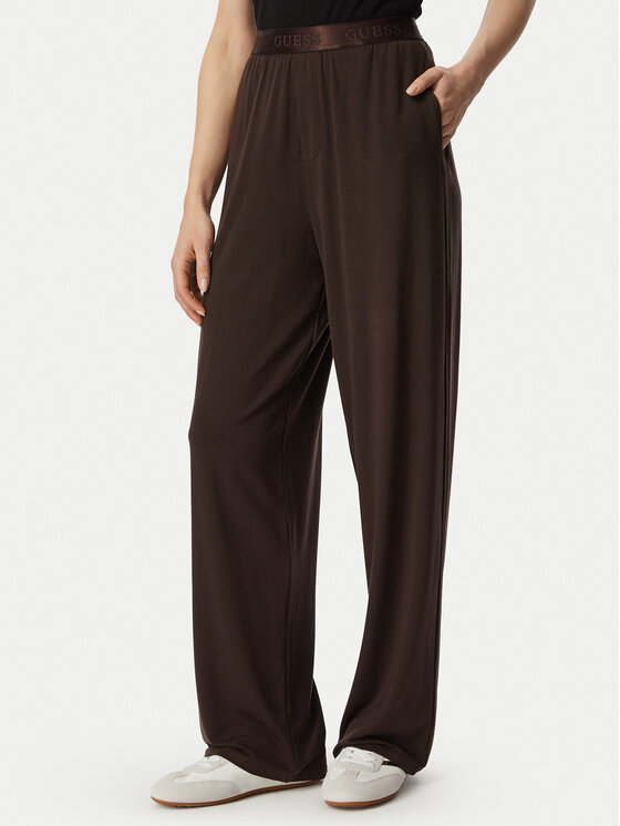 Guess Spodnie dresowe O6BB06 K5060 Brązowy Regular Fit