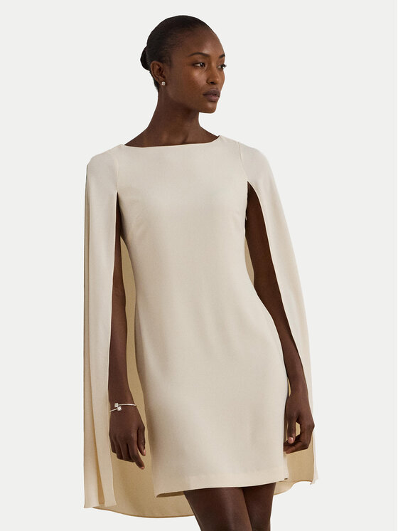 LAUREN RALPH LAUREN Sukienka koktajlowa 253980921003 Kremowy Bodycon Fit