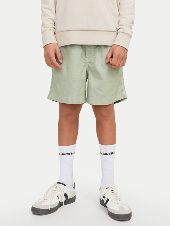 Jack & Jones Junior Szorty materiałowe Jaiden 12275023 Szary Loose Fit