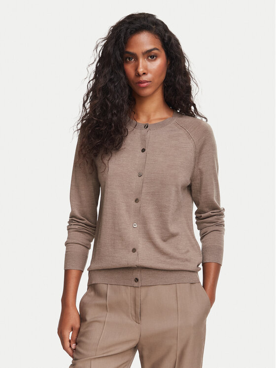 BOSS Kardigan Fonami 50545031 Beżowy ciemny Regular Fit