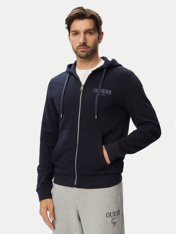 Guess Bluza M6YQ48 K4244 Granatowy Slim Fit