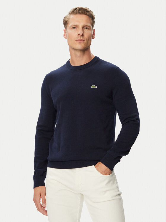 Lacoste Sweter AH1985-166 Granatowy Regular Fit