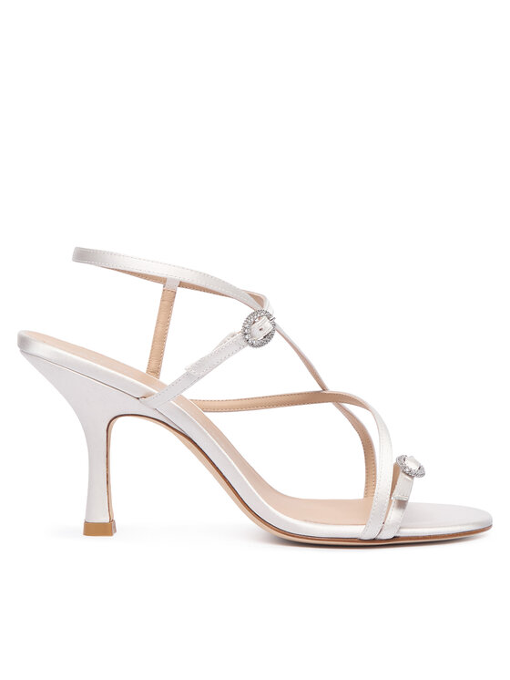 Stuart Weitzman Sandały Kensington Strappy Sandal 85 SN109 Kremowy