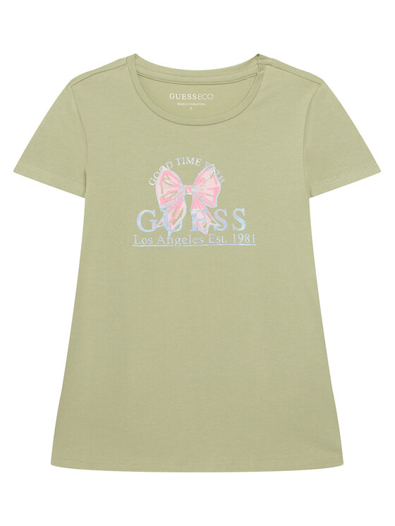 Guess T-Shirt J6GI28 K6YW4 Zielony jasny Regular Fit