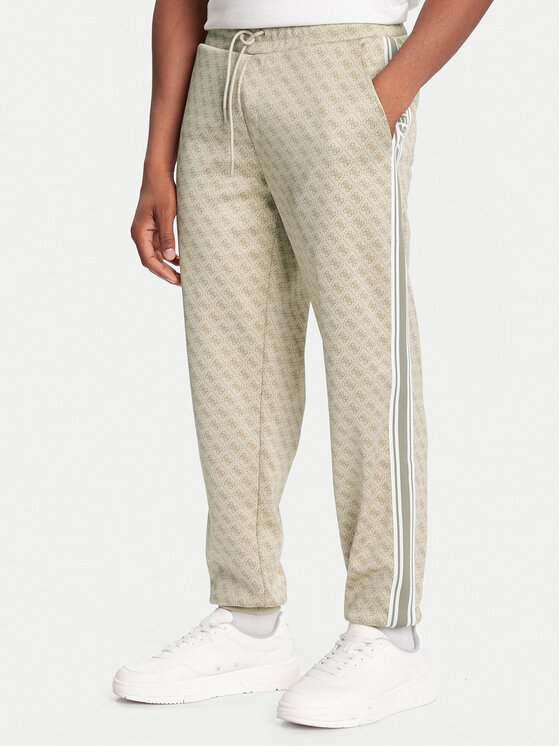 Guess Spodnie dresowe Z5BB19 K2042 Beżowy Regular Fit
