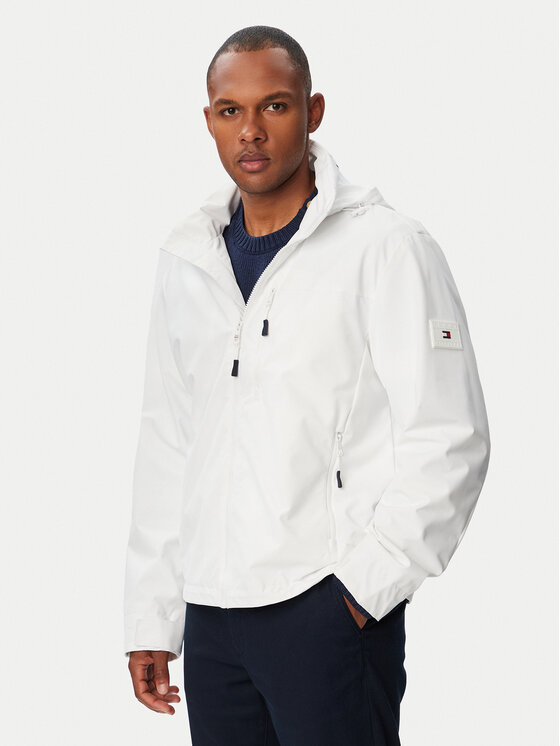 Tommy Hilfiger Kurtka przejściowa MW0MW44299 Biały Regular Fit