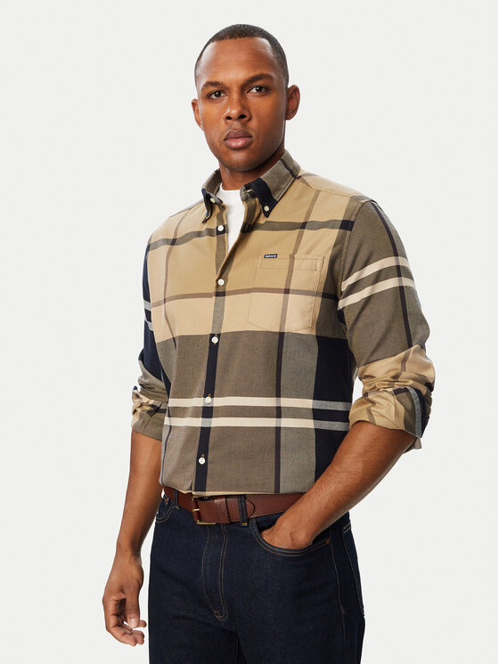 Barbour Koszula Dunoon MSH4980TN39 Beżowy ciemny Regular Fit