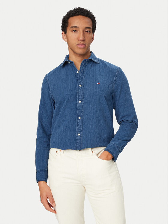 Tommy Hilfiger Koszula MW0MW42417 Niebieski Regular Fit