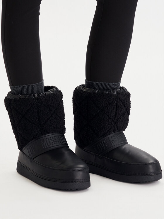 LOVE MOSCHINO Śniegowce JA24422G0NISJ00Bcz Czarny