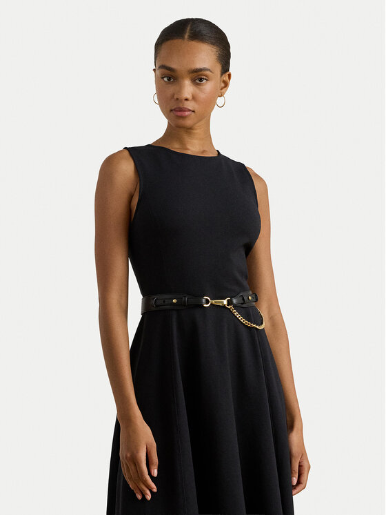 LAUREN RALPH LAUREN Sukienka koktajlowa 200980935001 Czarny Regular Fit
