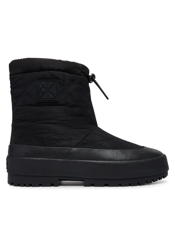 Calvin Klein Śniegowce Vulc Flatform Snowboot Nyl Aop HW0HW03437 Czarny