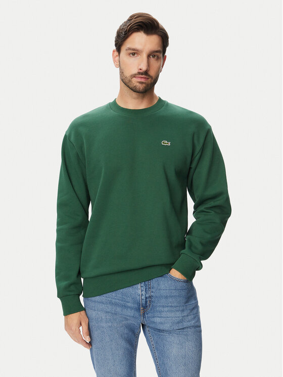 Lacoste Bluza SH8868 Zielony ciemny Regular Fit