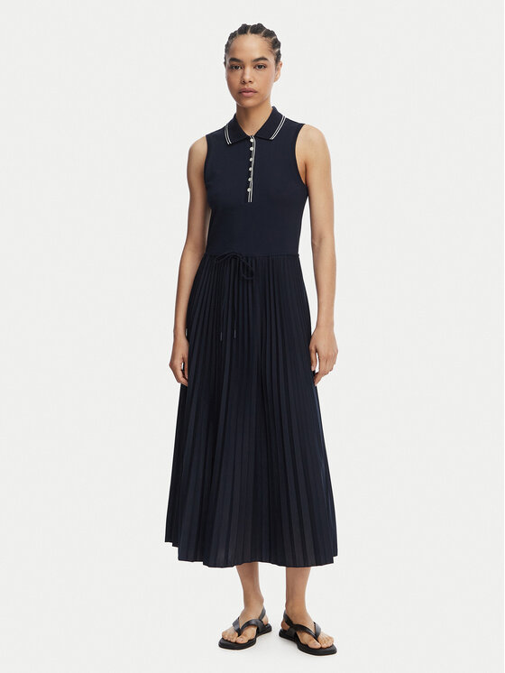 Tommy Hilfiger Sukienka codzienna 1985 Pleated WW0WW49621 Granatowy Regular Fit