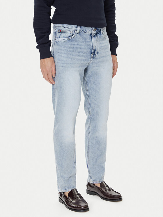 Tommy Hilfiger Jeansy Denton MW0MW39651 Niebieski jasny Straight Fit