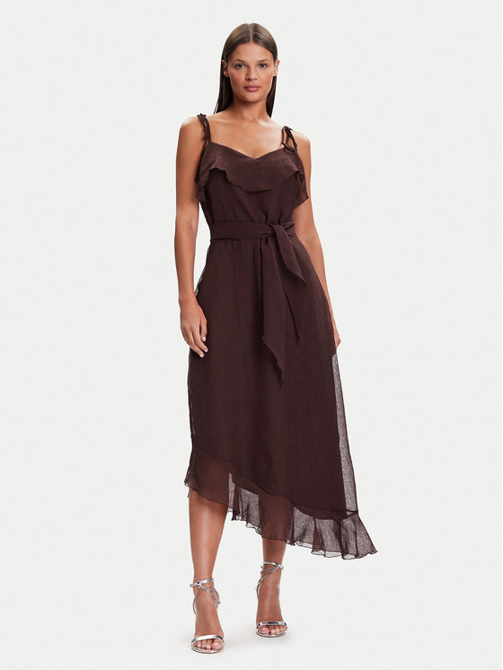 Vero Moda Sukienka koktajlowa Sabrina 10344471 Brązowy Regular Fit