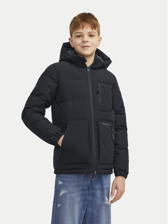 Jack & Jones Junior Kurtka zimowa Otto 12258547 Czarny Regular Fit