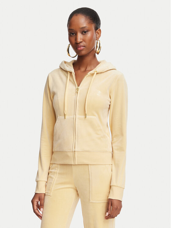 Juicy Couture Bluza Robertson JCAP176G Żółty Slim Fit