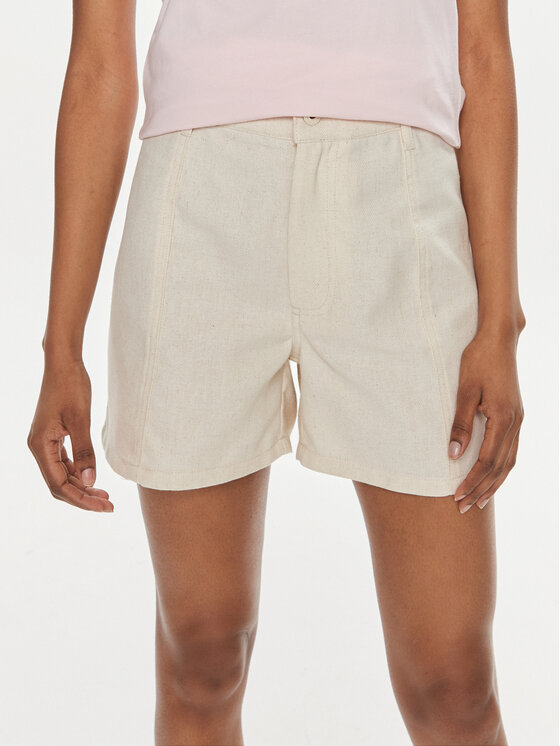 Pepe Jeans Szorty materiałowe Tilly PL801093 Écru Regular Fit