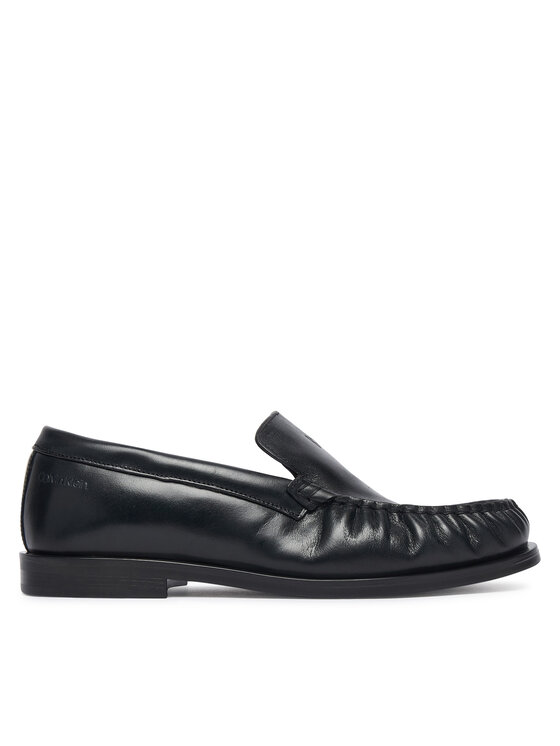Calvin Klein Mokasyny Round Essential Loafer Lth HW0HW03195 Czarny