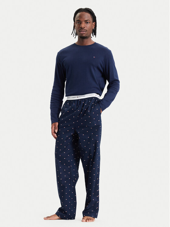 Tommy Hilfiger Piżama UM0UM03999 Granatowy Regular Fit