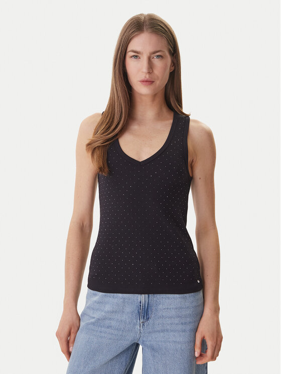 DKNY Top DJ6T1730 Czarny Slim Fit