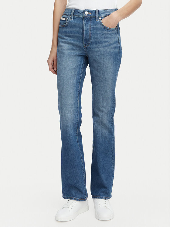 Calvin Klein Jeans Jeansy LV047F666G Granatowy Bootcut Fit