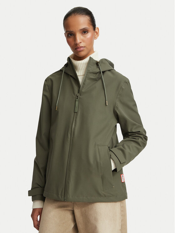Hunter Kurtka przeciwdeszczowa HARW0004261 Khaki Regular Fit