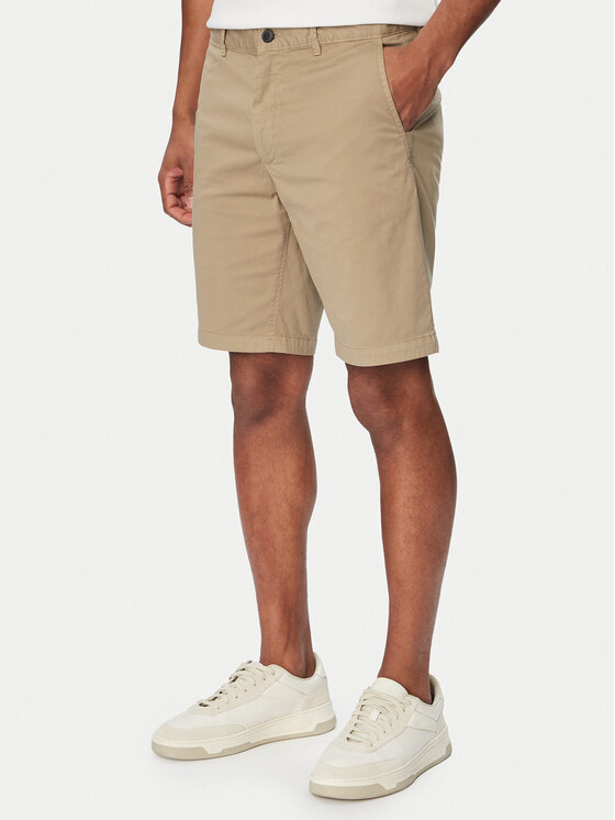 BOSS Szorty materiałowe Chino 50536723 Brązowy Slim Fit