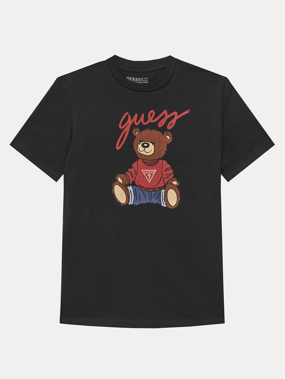 Guess T-Shirt H4BJ06 I3Z14 Czarny Regular Fit