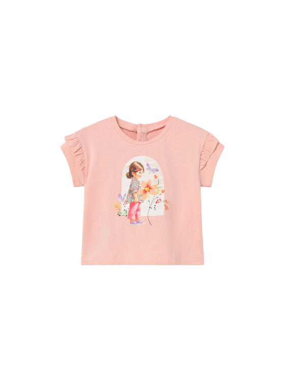 Mayoral T-Shirt 1080 Różowy Regular Fit