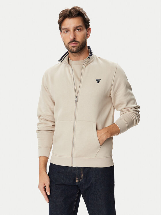 Guess Bluza M6BQ52 K6169 Beżowy Slim Fit
