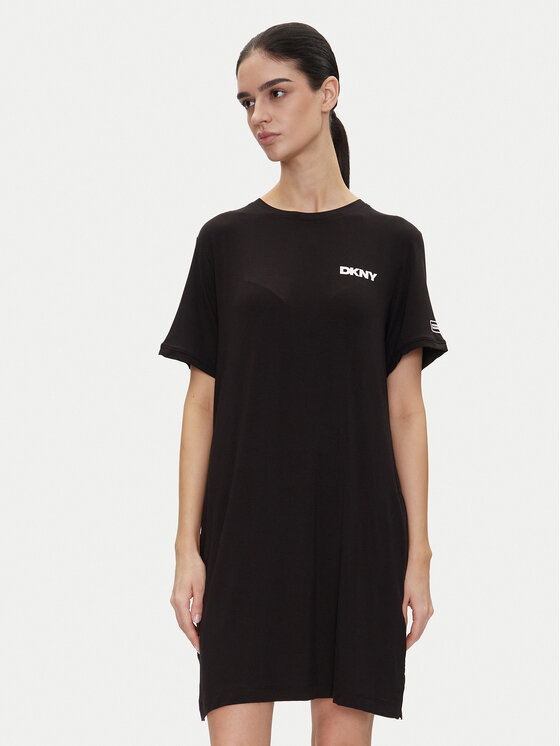 DKNY Koszula nocna YI30051 Czarny Relaxed Fit