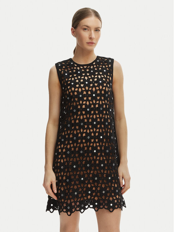 MICHAEL Michael Kors Sukienka letnia MS683CWKNE Czarny Slim Fit