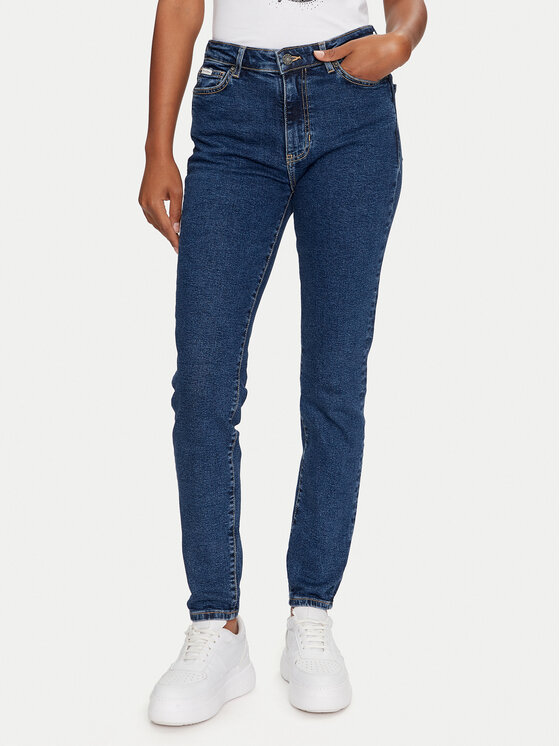 Guess Jeans Jeansy W4YA92 D5CB2 Granatowy Skinny Fit