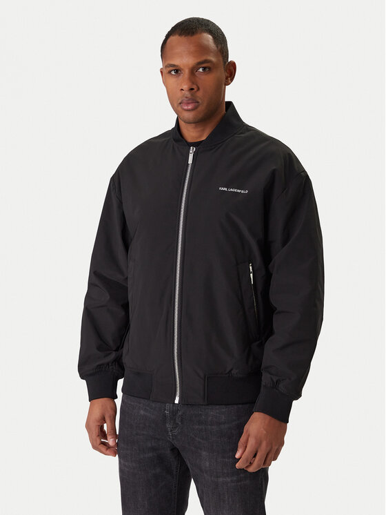 KARL LAGERFELD Kurtka bomber 505005 561533 Czarny Regular Fit