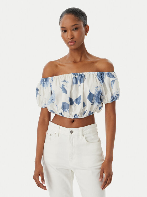 Guess Bluzka W6GHA1 W2447 Biały Regular Fit