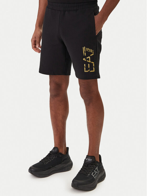 EA7 Emporio Armani Szorty sportowe 7M001564 AF17787 Czarny Regular Fit