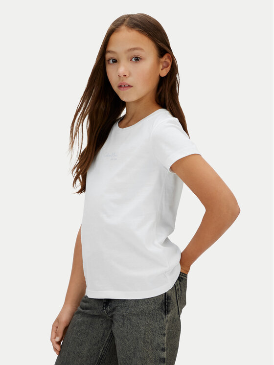 Calvin Klein Jeans T-Shirt Signature IG0IG03061 Biały Regular Fit