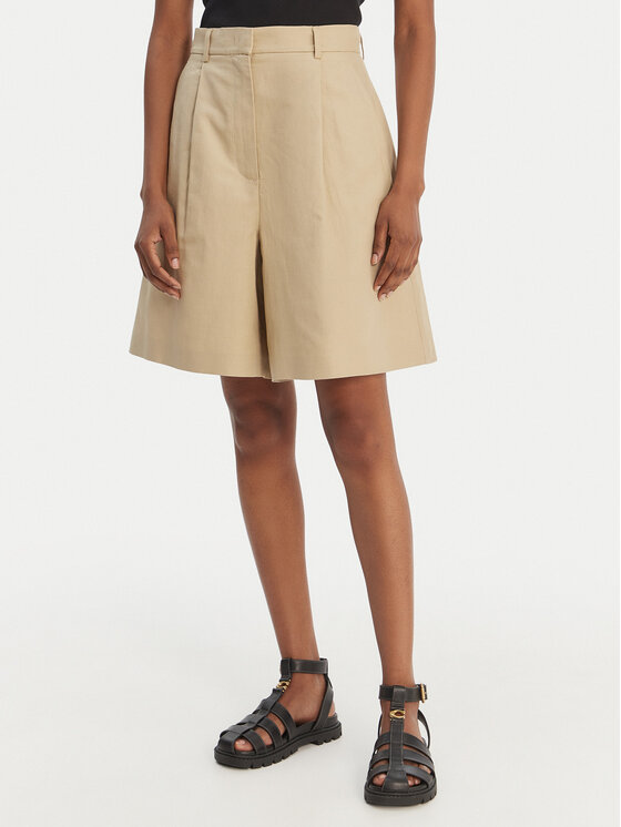 Weekend Max Mara Bermudy Ecuba 2615141022 Beżowy Loose Fit