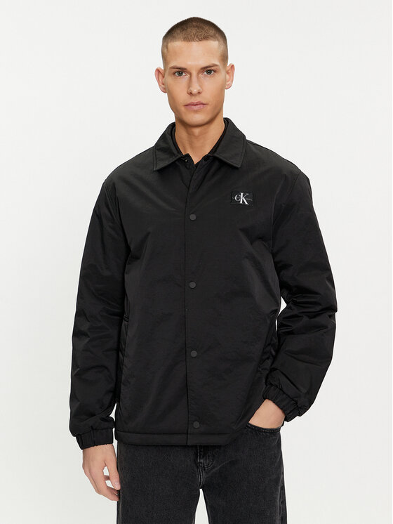 Calvin Klein Jeans Kurtka koszulowa Skater J30J325343 Czarny Regular Fit