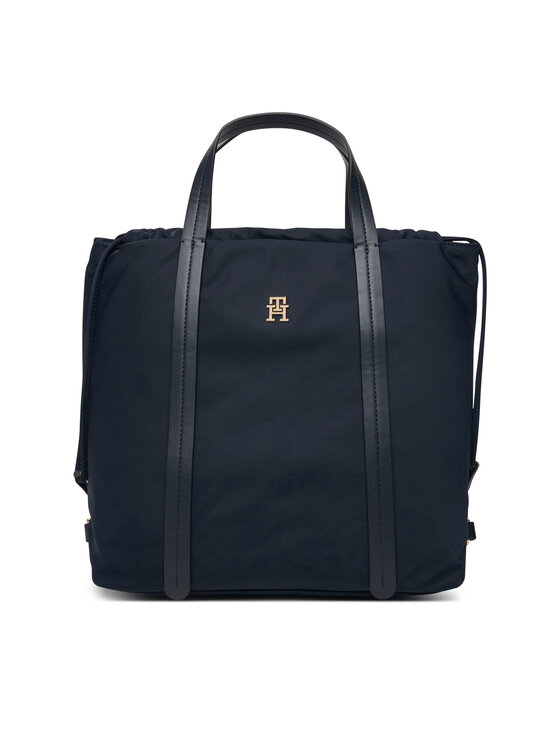 Tommy Hilfiger Plecak Th Soft Nylon Tote/Backpack AW0AW19029 Granatowy
